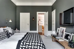 Серый ламинат дизайн спальни