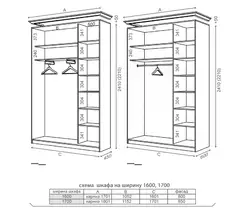 Koridordagi fotosuratda toymasin shkafning chizilgan diagrammasi