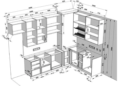 Схема шкафы для кухни фото