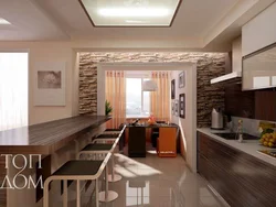 Interior Kitchen Studio With Balcony Photo