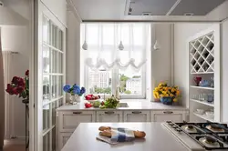 Kitchen interior with window and sill