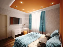 Фото натяжных потолков в маленькой спальне