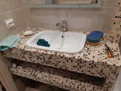 Ванна столешница из мозаики фото