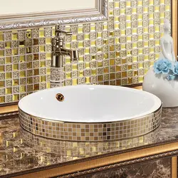 Bathtub mosaic countertop photo