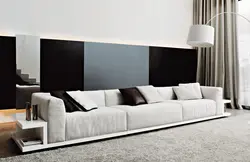 Sofa in the living room in a modern style direct photo