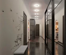 Combination of doors in the hallway photo