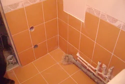 Tiles on drywall in the bathroom photo