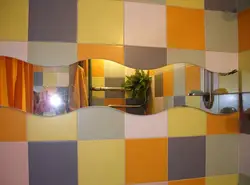 Bathroom walls with self-adhesive film photo
