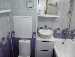 Bathroom in Khrushchev with separate toilet photo