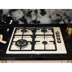 White kitchen black hob photo