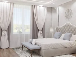 Curtain color for white bedroom photo