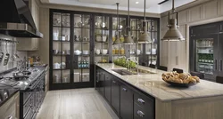 Kitchen design with glass photo