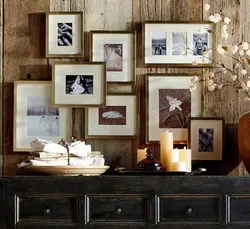 Frames in the kitchen interior