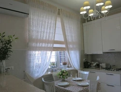 Tulle design for the kitchen one window