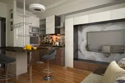 Kitchen Khrushchev design with TV