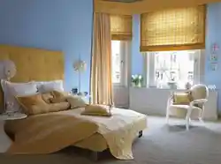 Sand color in the bedroom interior