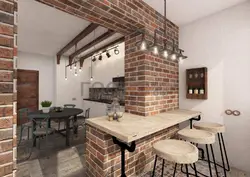 Kitchen tiles in loft style photo