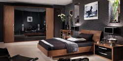 Bedroom design with dark closet