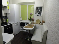 Small kitchen with corner design photo