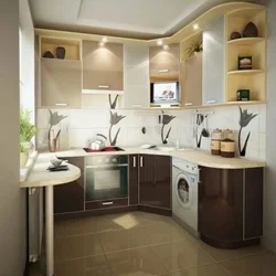 Small Kitchen With Corner Design Photo