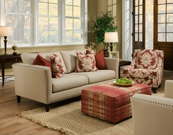 Sofas of different colors in the living room photo