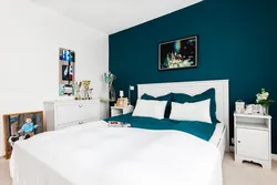 Aquamarine in the bedroom interior