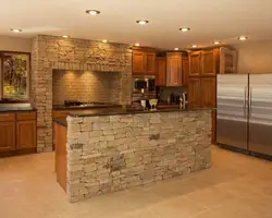 Photo of natural stone in the kitchen