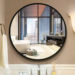 Round Mirror In The Bathroom Photo