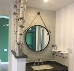 Круглое зеркало в ванную комнату фото