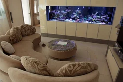 TV and aquarium in the living room photo