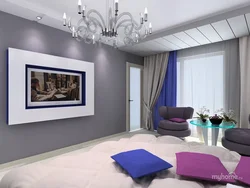 Dilute the gray color in the living room interior