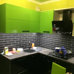 Black green kitchen design