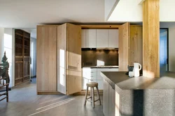 Hidden kitchens in the interior photo