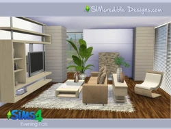 Sims 4 dizaynında qonaq otağı