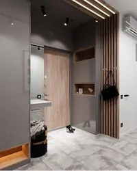 Wood in hallway interior design