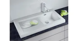 White kitchen sink design