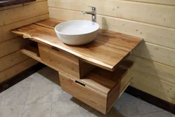 Bathtubs with wooden countertop photo