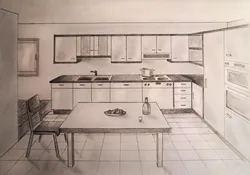 Kitchen interior for work