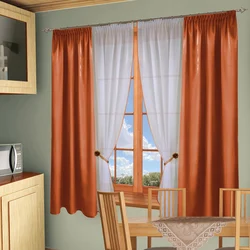 Curtains For The Kitchen With Tiebacks Photo