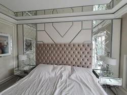 Mirror wall in the bedroom photo