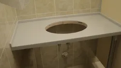 Столешница в ванную под раковину своими руками фото