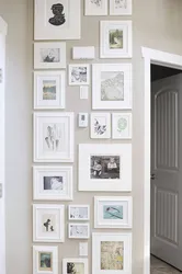 Frames with photos on the wall in the hallway