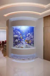 Hallway design with aquarium