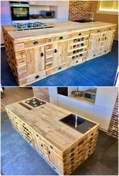 DIY Kitchen Made From Pallets Photo