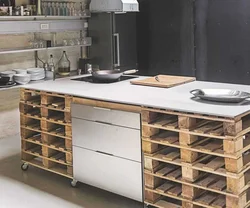 DIY kitchen made from pallets photo