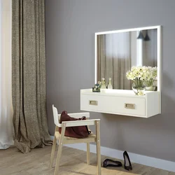 Hanging tables in the bedroom photo
