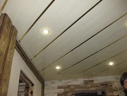 Ceiling siding in the kitchen photo