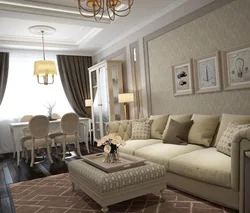 Living room interior classic white