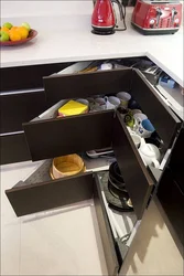 Kitchen corner drawers photo