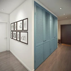 Louvered doors in the hallway interior